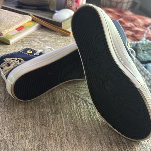 Darc Sport Wolves High Top Sneakers Navy/Tan Men's Size 6.5 Women 8.5 - Picture 4 of 5